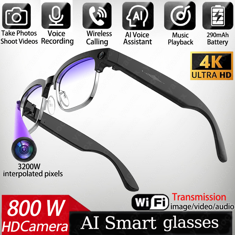 Photography Videography - 4K Smart AI Glasses 8MP Camera