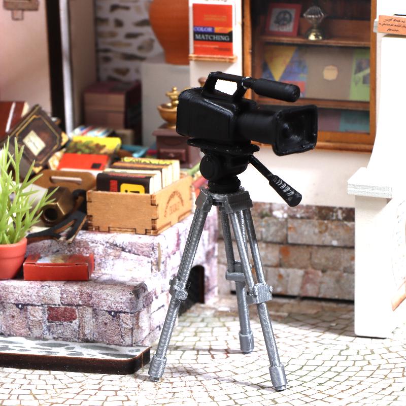 Photography Exhibition - Mini Video Camera Tripod Model 1:12
