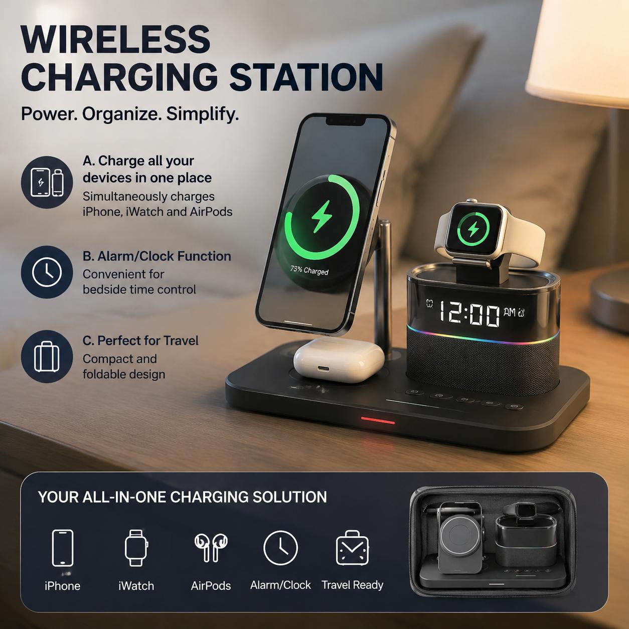Magnetic Wireless Charging Sta - огляд і ціна Tethering Cable Usb