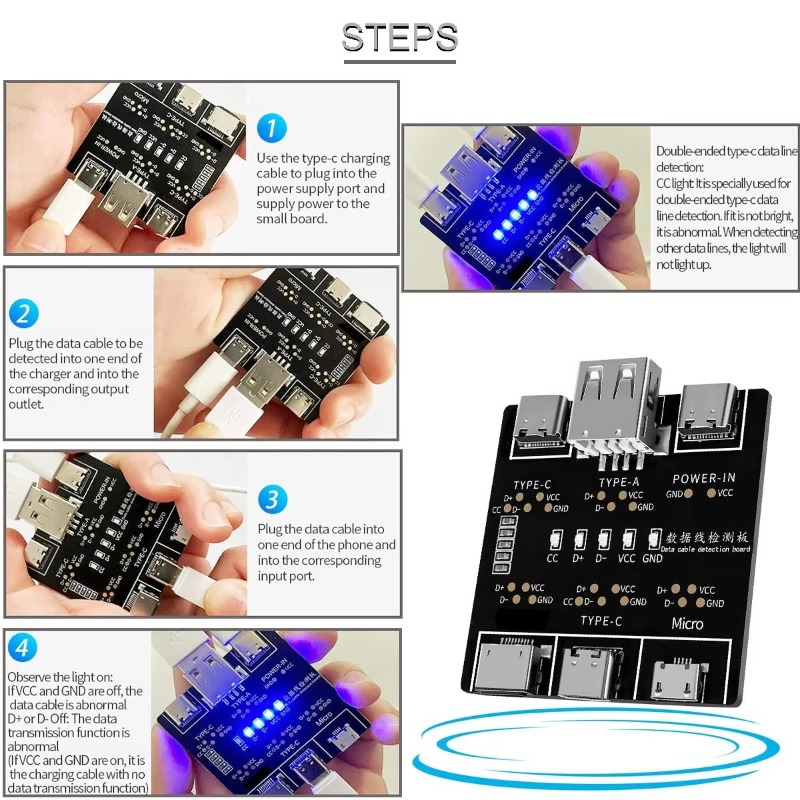 1/2/3Pcs DT3 USB Tester Data C - огляд і ціна Tethering Cable Usb