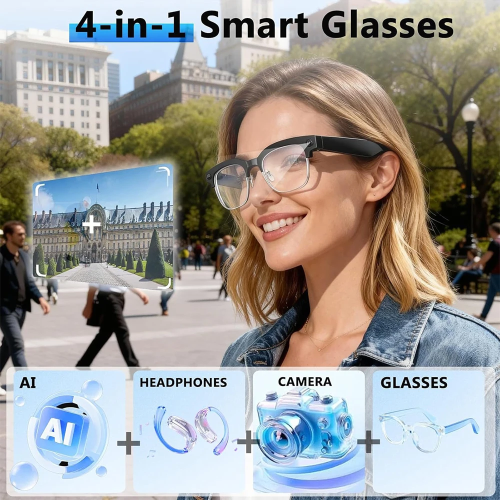 4K Smart AI Glasses 8MP Camera - огляд і ціна Photography Videography