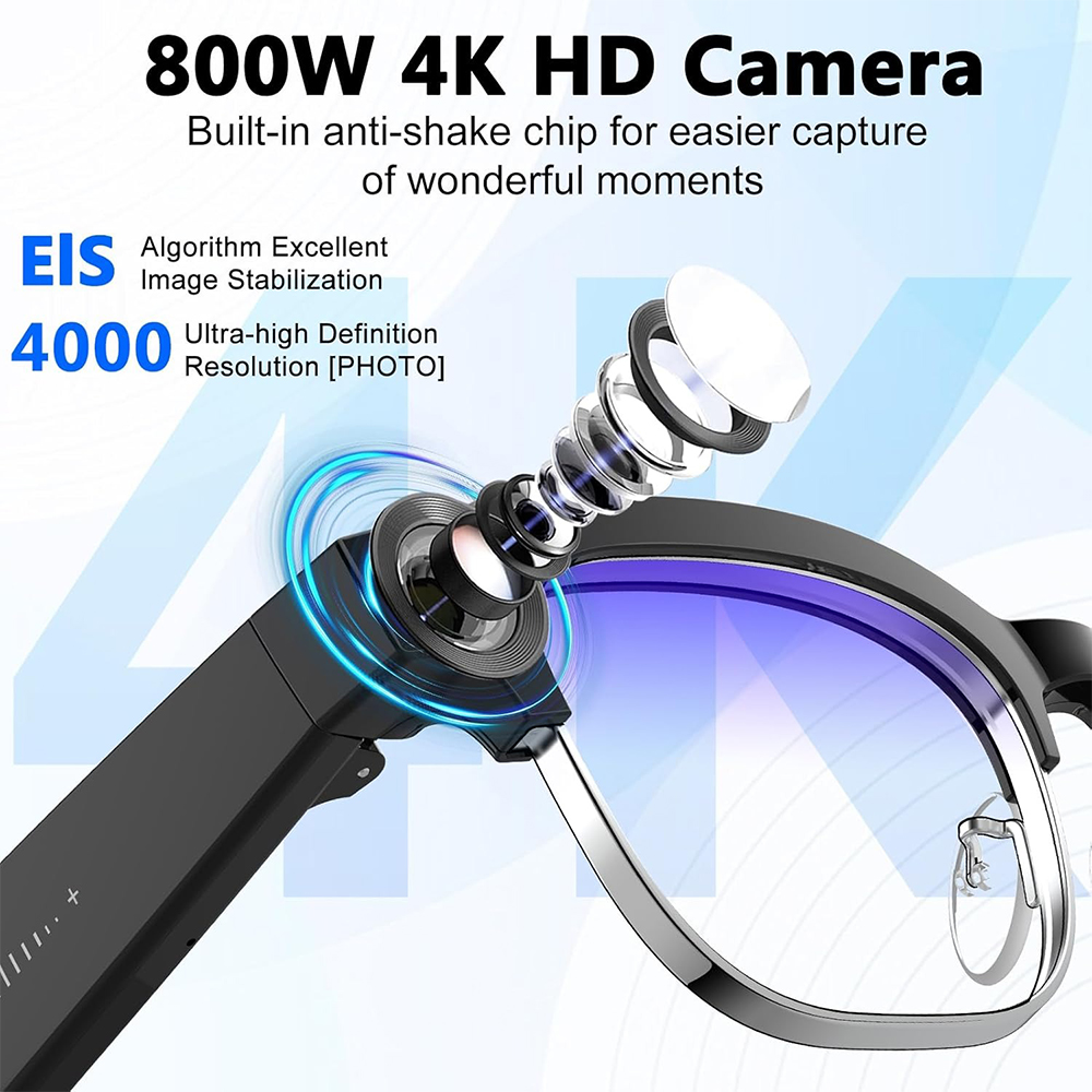 4K Smart AI Glasses 8MP Camera - огляд і ціна Photography Videography