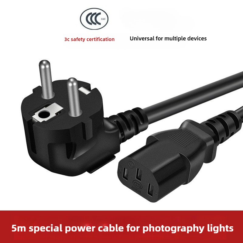 5M EU US UK Power Cable Three  - огляд і ціна Photography Uk