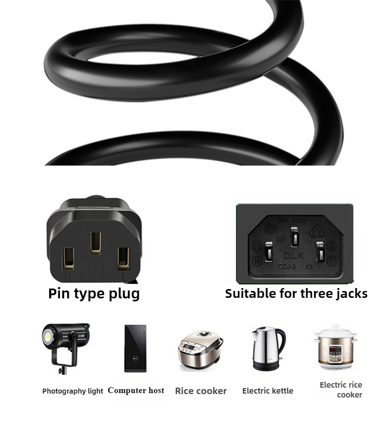 5M EU US UK Power Cable Three  - огляд і ціна Photography Uk