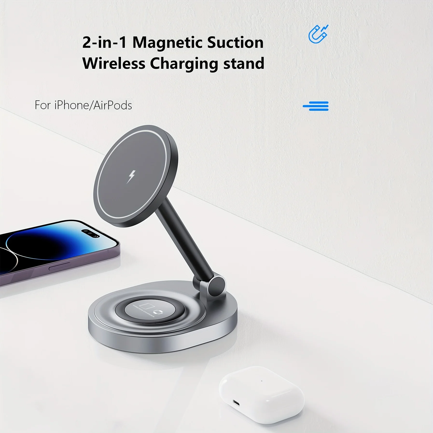 2 In 1 Magnetic Wireless Charg - огляд і ціна Tethering Cable Usb